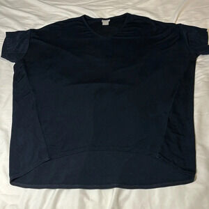 Chicos Navy Blouse Short Sleeve Tunic